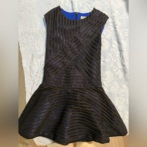 Kenzo kids One Shoulder Dress in Blue and Black